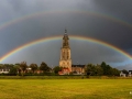 Rhenen Cunera toren met dubbele regenboos