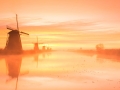 Molens Kinderdijk zonsopkomst