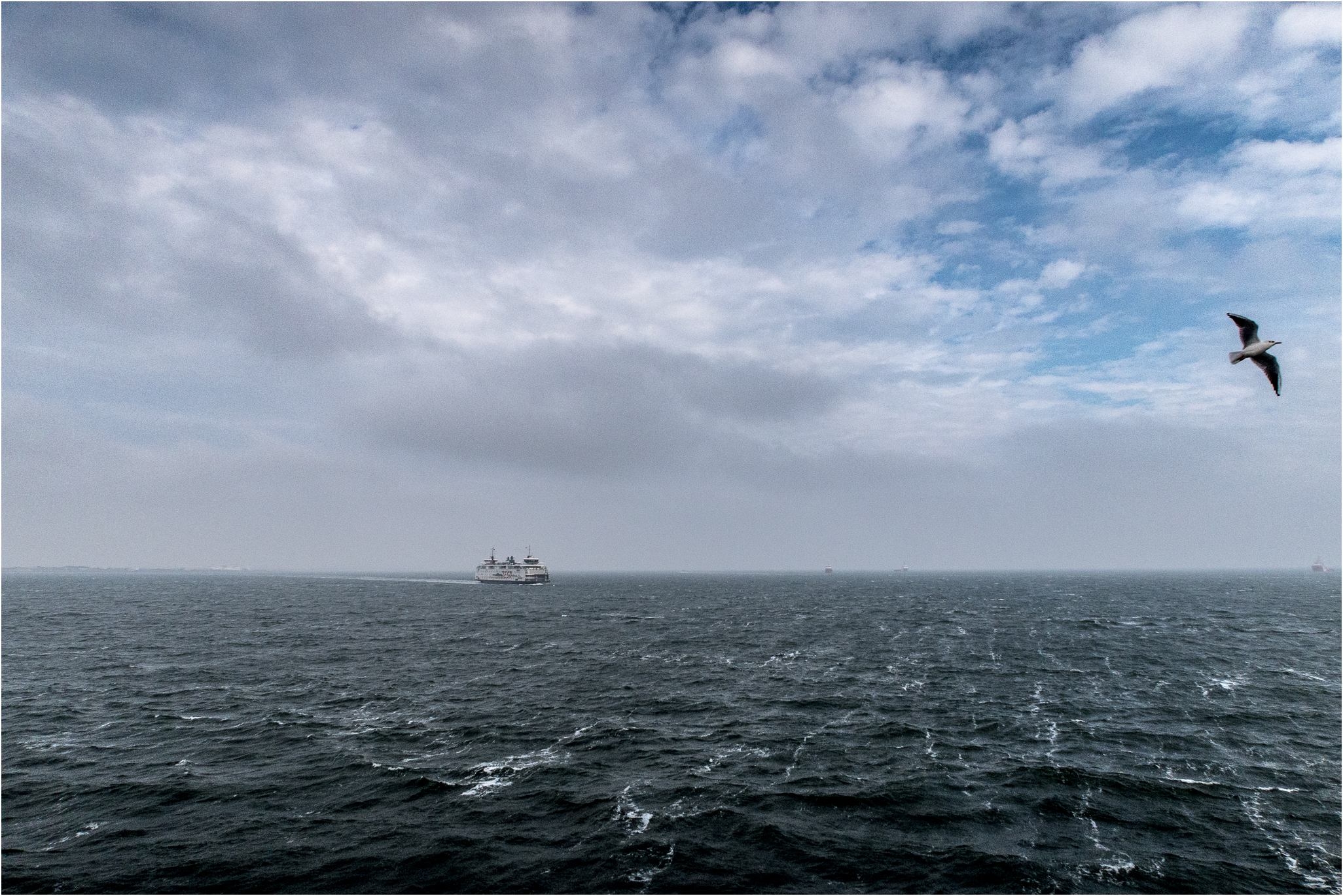 Waddenzee en de veerboot van Den Helder naar Texel