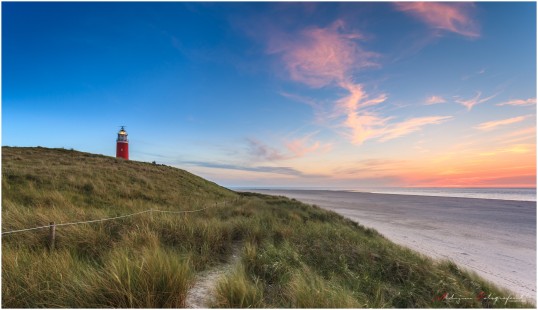 Een zomerse avond op Texel in het voorjaar